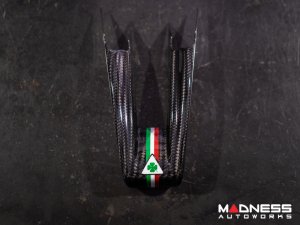 Alfa Romeo Giulia Steering Wheel Trim - Carbon Fiber - Lower Trim Set - QV Logo - QV Model Alfa Romeo Giulia Steering Wheel Trim - Carbon Fiber - Lower Trim Set - QV Logo - QV Model